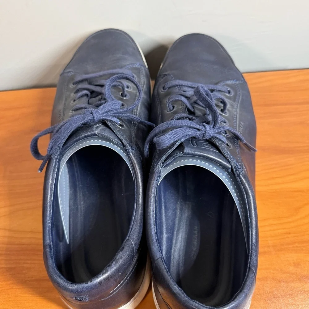 Cole Haan Grand Pro Spectator Sneakers Shoes Mens Navy Blue Leather C26434 Sz 12
